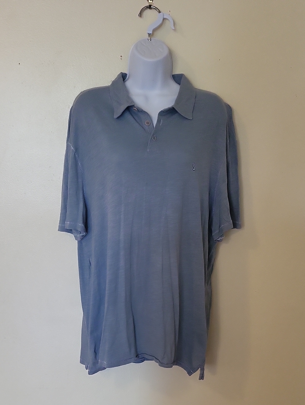 John Varvatos Dusty Blue Short-Sleeve Polo